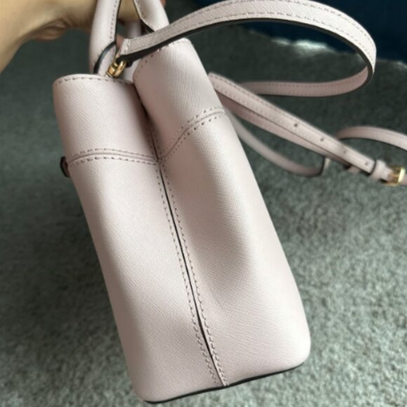 Michael Kors Hailee Small Saffiano Leather XS Satchel Crossbody Bag Blossom - Picture 6 of 11